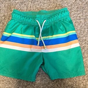 Cat & Jack Green Shorts with Blue and Orange Stripes